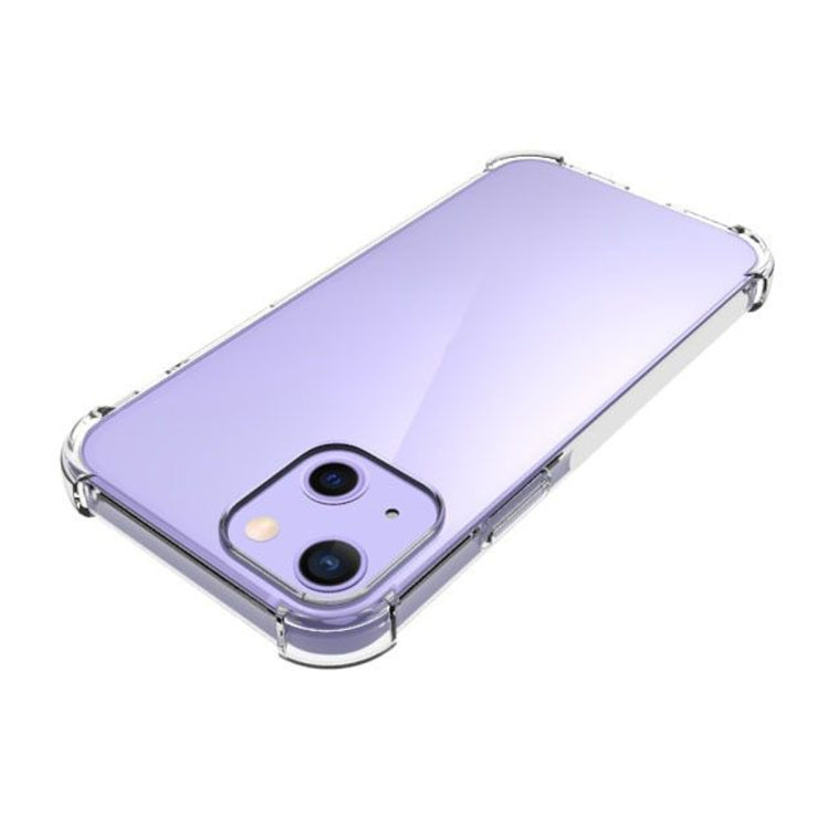 For iPhone 13 mini Shockproof Non-slip Waterproof Thickening TPU Protective Case (Transparent)