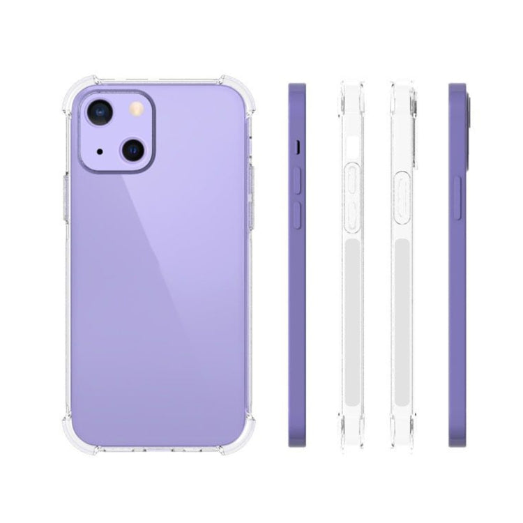 For iPhone 13 mini Shockproof Non-slip Waterproof Thickening TPU Protective Case (Transparent)