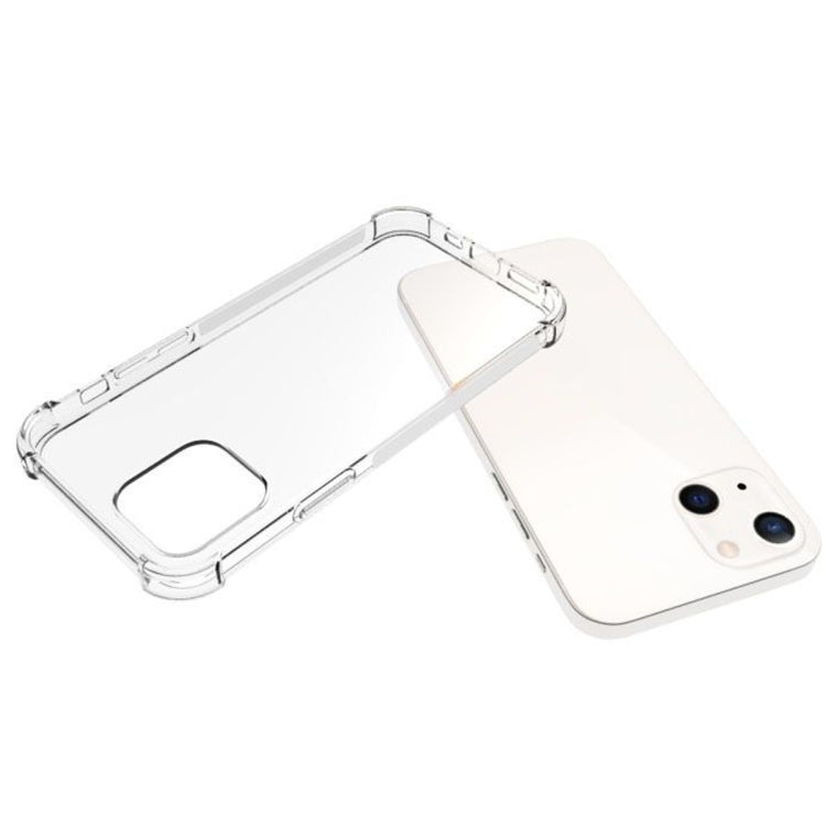 For iPhone 13 Shockproof Non-slip Waterproof Thickening TPU Protective Case(Transparent)