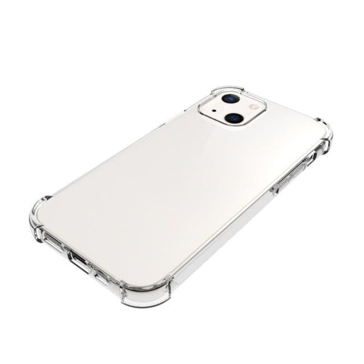 For iPhone 13 Shockproof Non-slip Waterproof Thickening TPU Protective Case(Transparent)