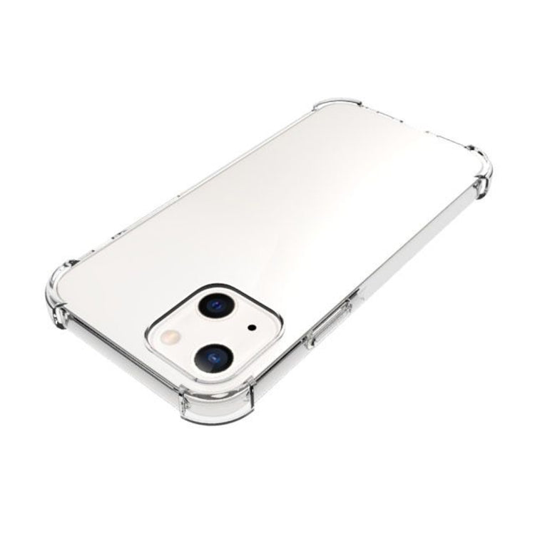 For iPhone 13 Shockproof Non-slip Waterproof Thickening TPU Protective Case(Transparent)