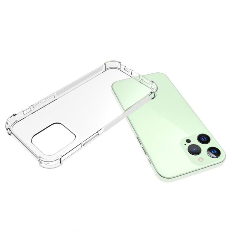 For iPhone 13 Pro Shockproof Non-slip Waterproof Thickening TPU Protective Case (Transparent)