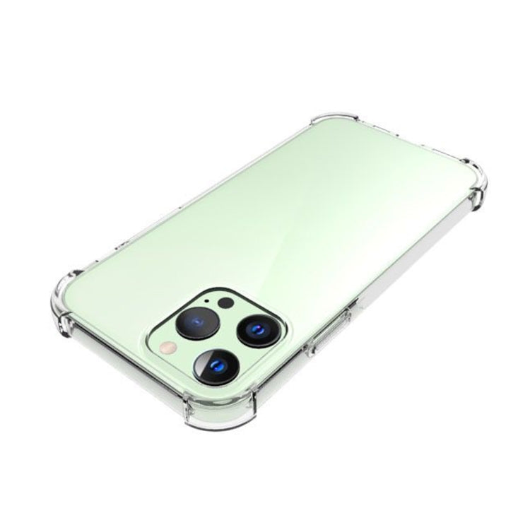 For iPhone 13 Pro Shockproof Non-slip Waterproof Thickening TPU Protective Case (Transparent)
