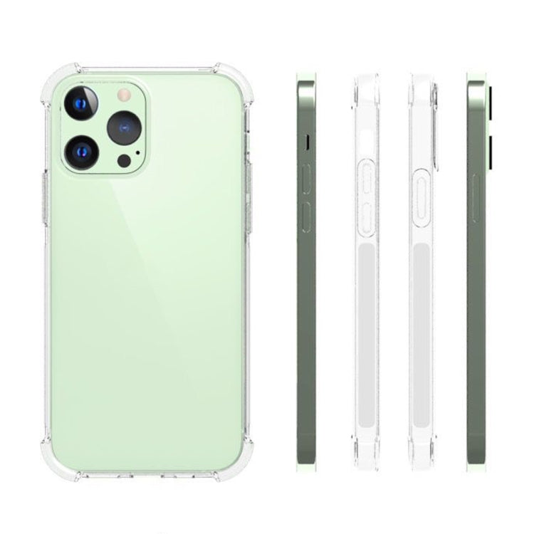 For iPhone 13 Pro Shockproof Non-slip Waterproof Thickening TPU Protective Case (Transparent)