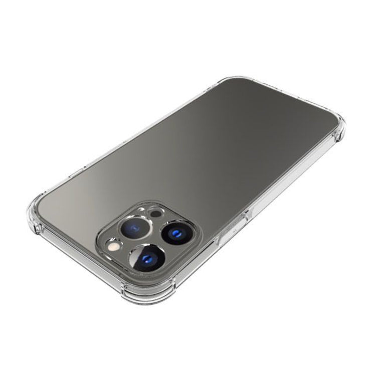 For iPhone 13 Pro Max Shockproof Non-slip Waterproof Thickening TPU Protective Case  (Transparent)