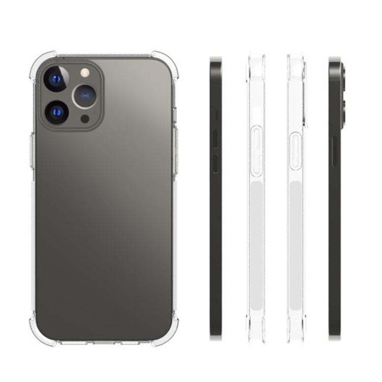 For iPhone 13 Pro Max Shockproof Non-slip Waterproof Thickening TPU Protective Case  (Transparent)