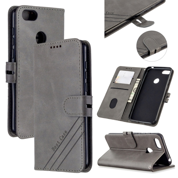 For Motorola Moto E6 Play Stitching Style 2-Color Cow Texture Horizontal Flip PU Leather Case with Holder & Card Slot & Lanyard