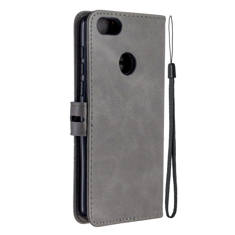 For Motorola Moto E6 Play Stitching Style 2-Color Cow Texture Horizontal Flip PU Leather Case with Holder & Card Slot & Lanyard