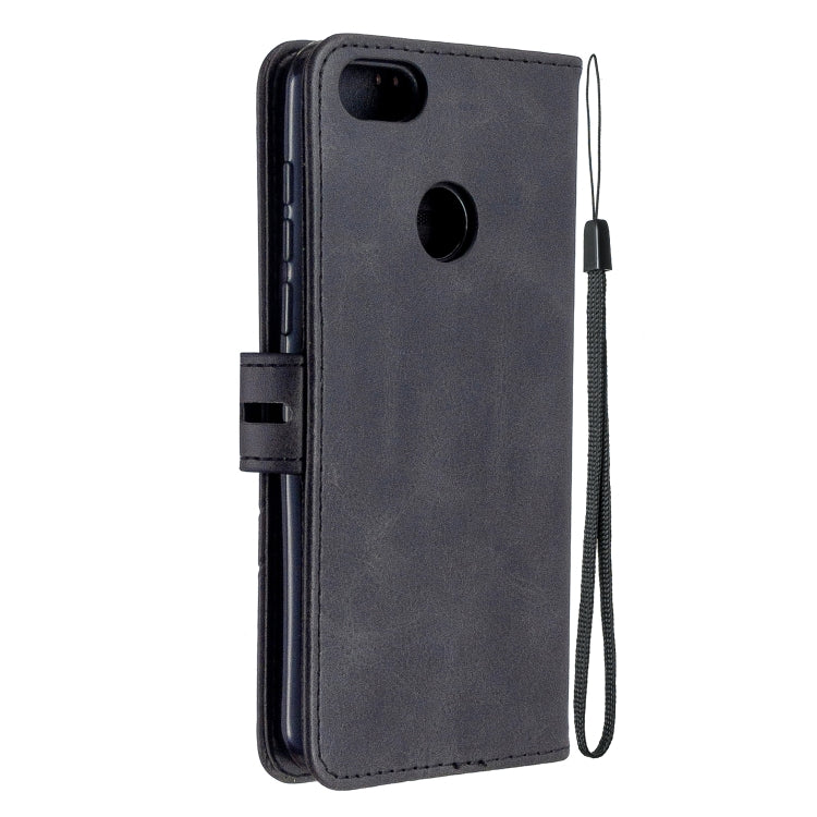 For Motorola Moto E6 Play Stitching Style 2-Color Cow Texture Horizontal Flip PU Leather Case with Holder & Card Slot & Lanyard