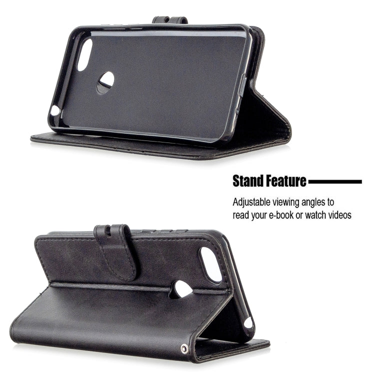 For Motorola Moto E6 Play Stitching Style 2-Color Cow Texture Horizontal Flip PU Leather Case with Holder & Card Slot & Lanyard