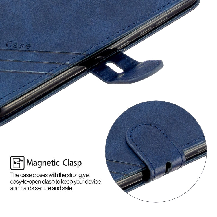 For Motorola Moto E6 Play Stitching Style 2-Color Cow Texture Horizontal Flip PU Leather Case with Holder & Card Slot & Lanyard