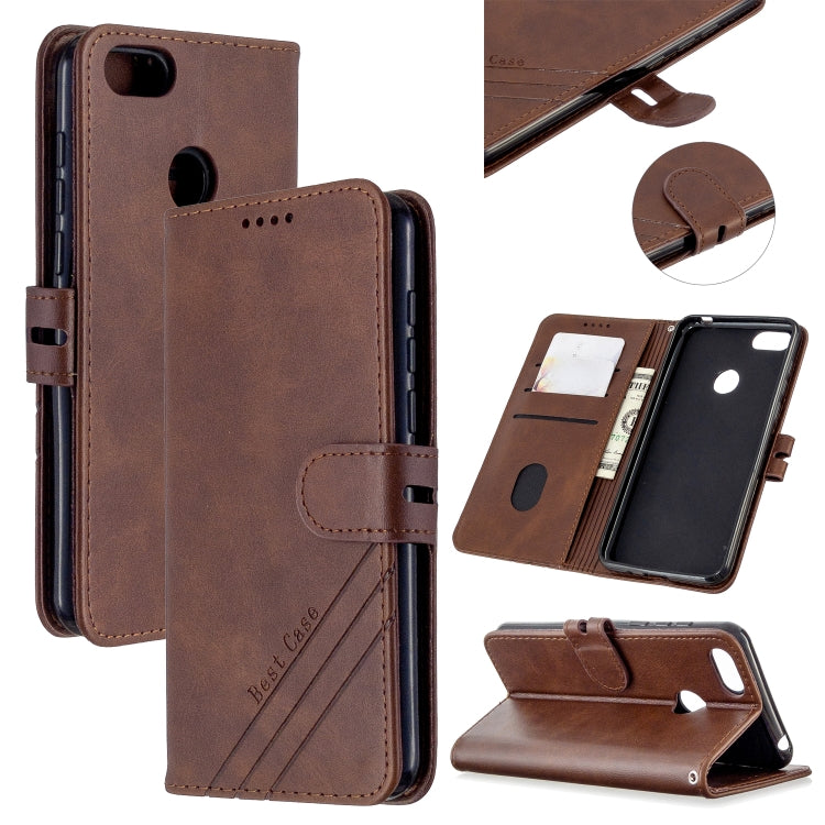 For Motorola Moto E6 Play Stitching Style 2-Color Cow Texture Horizontal Flip PU Leather Case with Holder & Card Slot & Lanyard