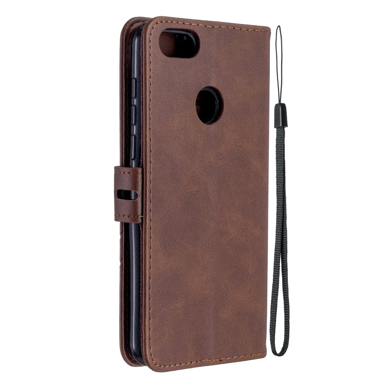 For Motorola Moto E6 Play Stitching Style 2-Color Cow Texture Horizontal Flip PU Leather Case with Holder & Card Slot & Lanyard