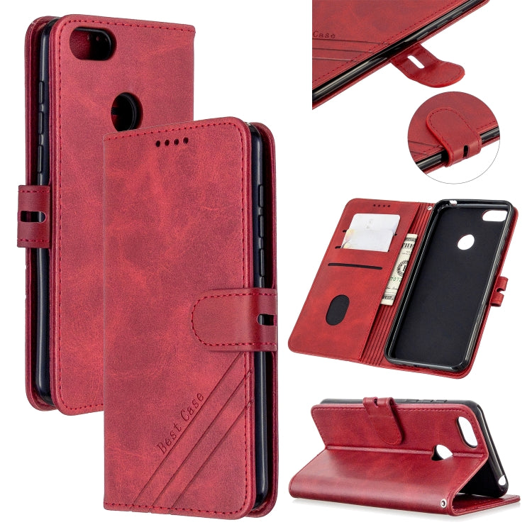 For Motorola Moto E6 Play Stitching Style 2-Color Cow Texture Horizontal Flip PU Leather Case with Holder & Card Slot & Lanyard