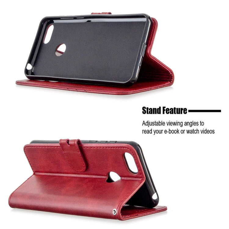 For Motorola Moto E6 Play Stitching Style 2-Color Cow Texture Horizontal Flip PU Leather Case with Holder & Card Slot & Lanyard