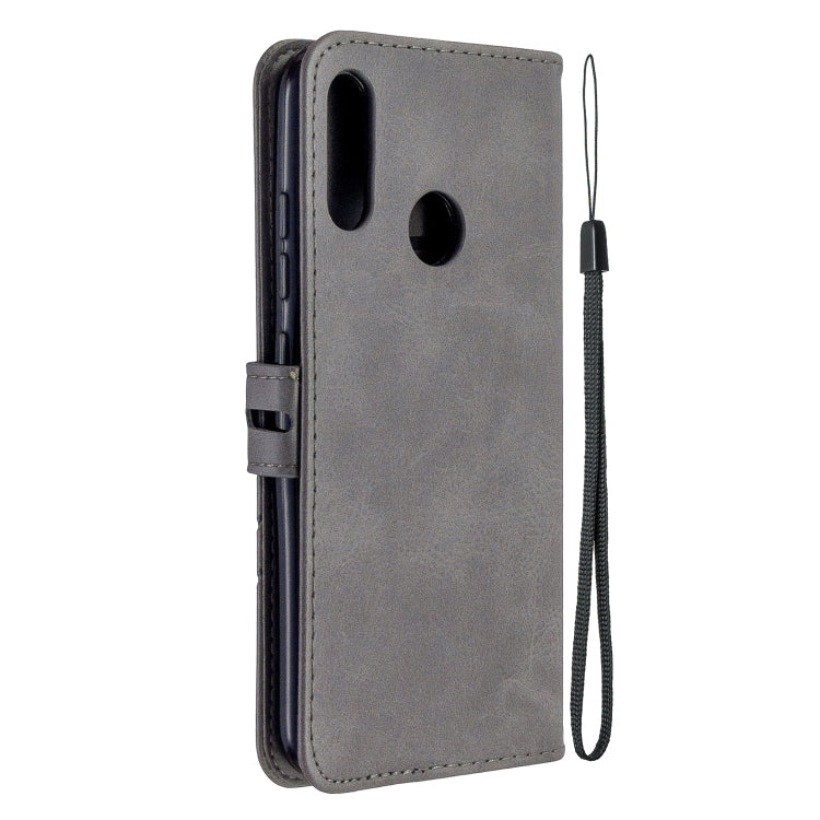 For Motorola Moto E6 Plus Stitching Style 2-Color Cow Texture Horizontal Flip PU Leather Case with Holder & Card Slot & Lanyard