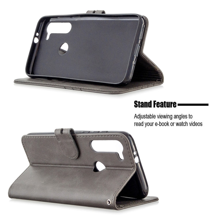 For Motorola Moto G8 Stitching Style 2-Color Cow Texture Horizontal Flip PU Leather Case with Holder & Card Slot & Lanyard