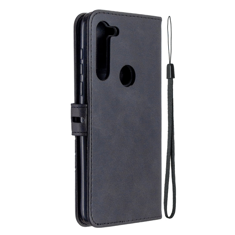 For Motorola Moto G8 Stitching Style 2-Color Cow Texture Horizontal Flip PU Leather Case with Holder & Card Slot & Lanyard