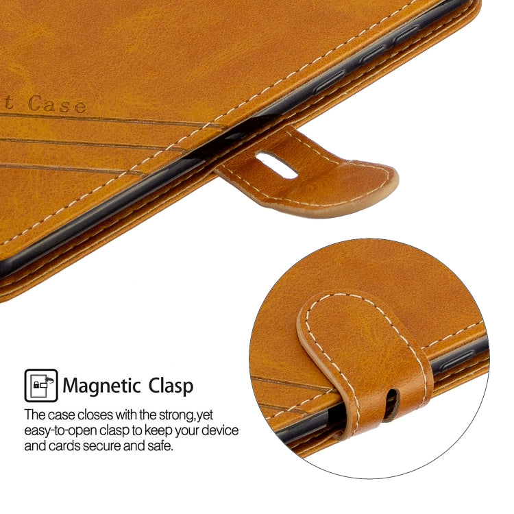 For Motorola Moto G8 Stitching Style 2-Color Cow Texture Horizontal Flip PU Leather Case with Holder & Card Slot & Lanyard