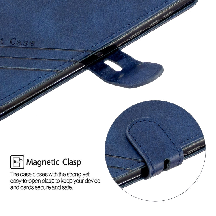 For Motorola Moto G8 Stitching Style 2-Color Cow Texture Horizontal Flip PU Leather Case with Holder & Card Slot & Lanyard