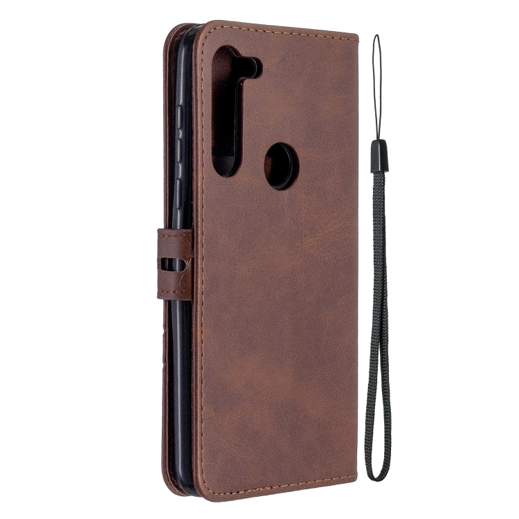 For Motorola Moto G8 Stitching Style 2-Color Cow Texture Horizontal Flip PU Leather Case with Holder & Card Slot & Lanyard