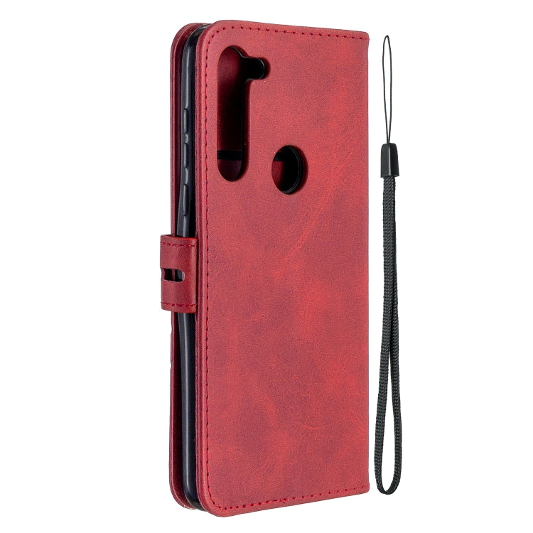 For Motorola Moto G8 Stitching Style 2-Color Cow Texture Horizontal Flip PU Leather Case with Holder & Card Slot & Lanyard