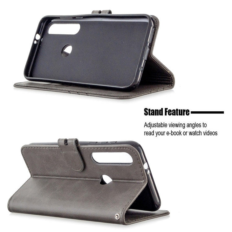 For Motorola Moto G8 Play Stitching Style 2-Color Cow Texture Horizontal Flip PU Leather Case with Holder & Card Slot & Lanyard