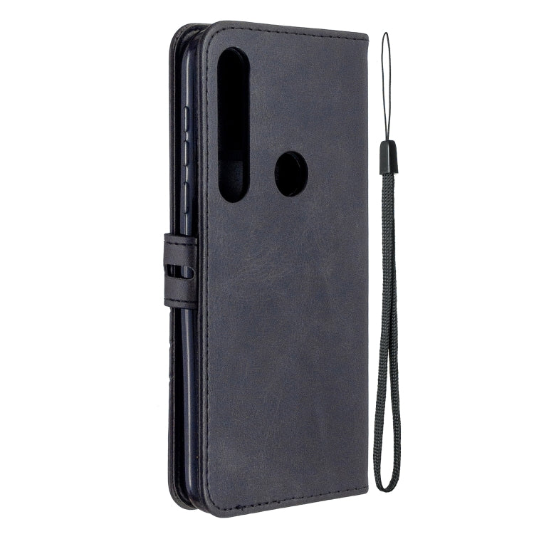 For Motorola Moto G8 Play Stitching Style 2-Color Cow Texture Horizontal Flip PU Leather Case with Holder & Card Slot & Lanyard