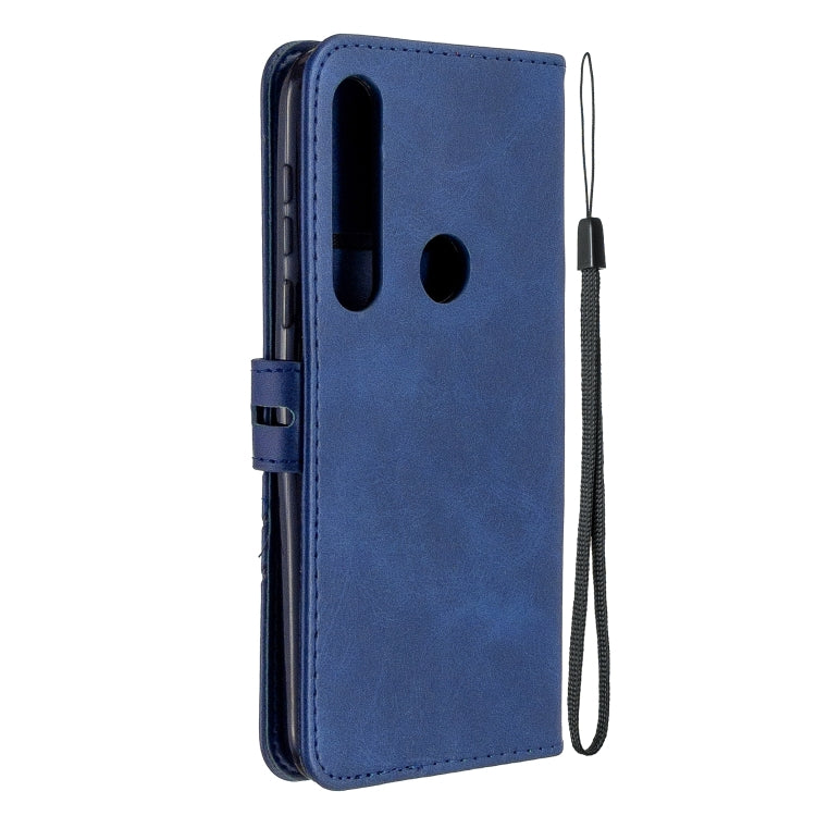 For Motorola Moto G8 Play Stitching Style 2-Color Cow Texture Horizontal Flip PU Leather Case with Holder & Card Slot & Lanyard