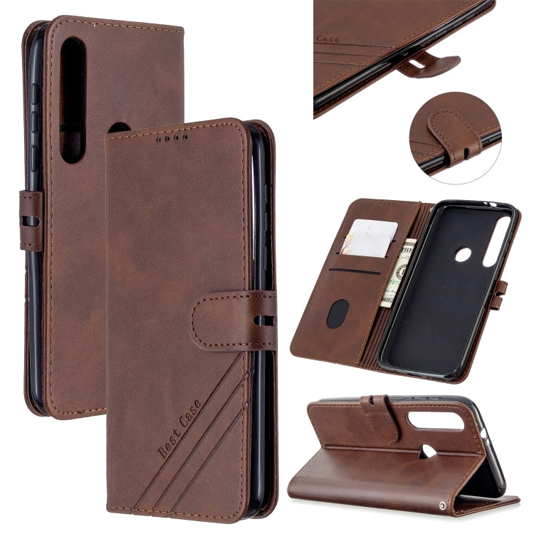 For Motorola Moto G8 Play Stitching Style 2-Color Cow Texture Horizontal Flip PU Leather Case with Holder & Card Slot & Lanyard
