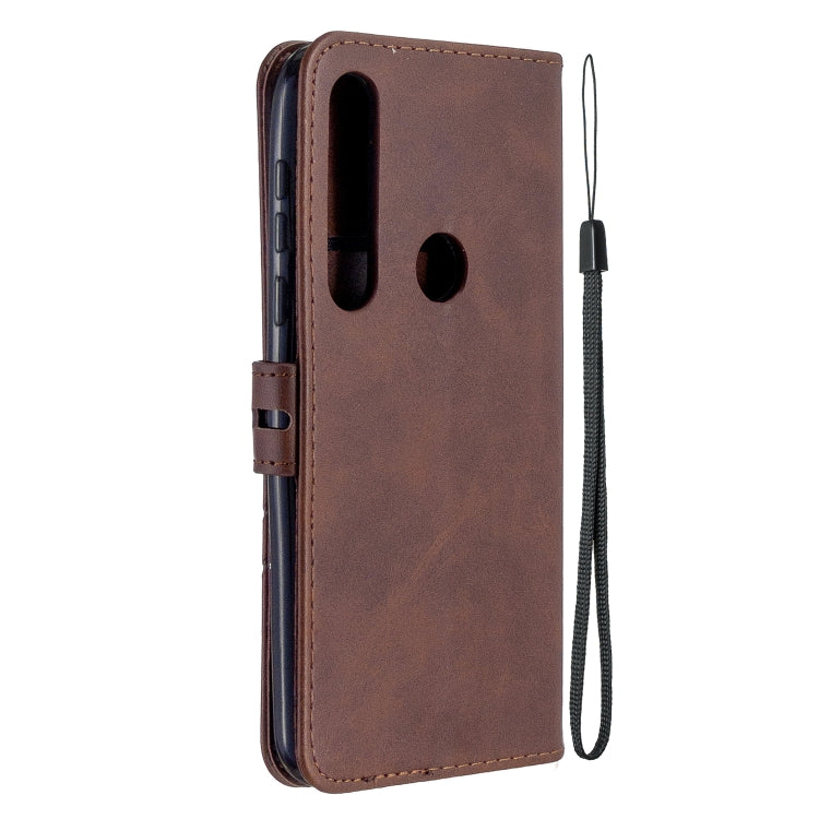 For Motorola Moto G8 Play Stitching Style 2-Color Cow Texture Horizontal Flip PU Leather Case with Holder & Card Slot & Lanyard
