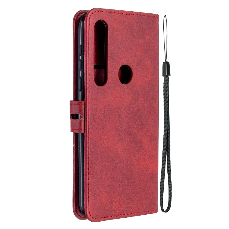 For Motorola Moto G8 Play Stitching Style 2-Color Cow Texture Horizontal Flip PU Leather Case with Holder & Card Slot & Lanyard