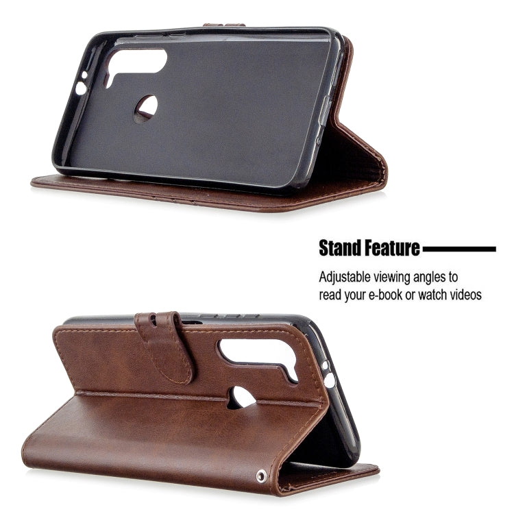 For Motorola Moto G8 Power Stitching Style 2-Color Cow Texture Horizontal Flip PU Leather Case with Holder & Card Slot & Lanyard