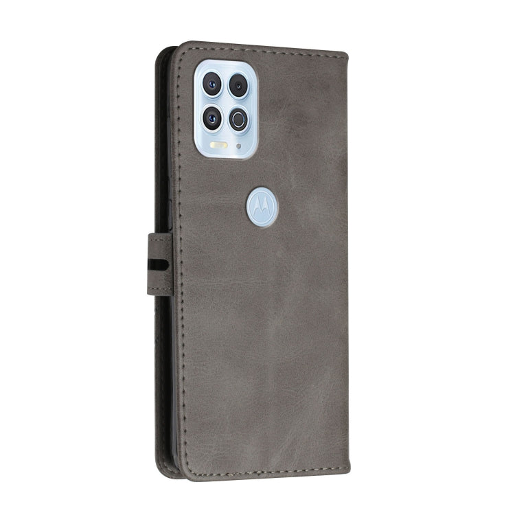 For Motorola Edge S Stitching Style 2-Color Cow Texture Horizontal Flip PU Leather Case with Holder & Card Slot & Lanyard