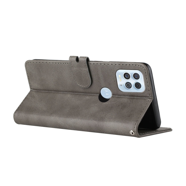 For Motorola Edge S Stitching Style 2-Color Cow Texture Horizontal Flip PU Leather Case with Holder & Card Slot & Lanyard