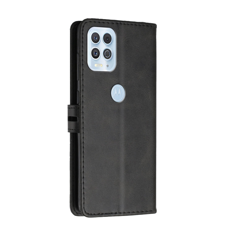 For Motorola Edge S Stitching Style 2-Color Cow Texture Horizontal Flip PU Leather Case with Holder & Card Slot & Lanyard