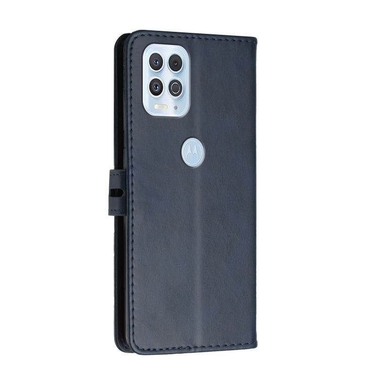For Motorola Edge S Stitching Style 2-Color Cow Texture Horizontal Flip PU Leather Case with Holder & Card Slot & Lanyard