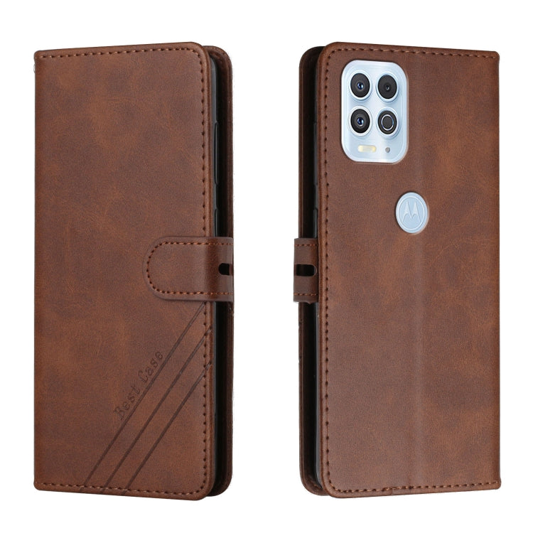For Motorola Edge S Stitching Style 2-Color Cow Texture Horizontal Flip PU Leather Case with Holder & Card Slot & Lanyard