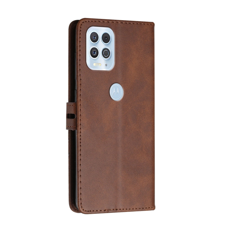 For Motorola Edge S Stitching Style 2-Color Cow Texture Horizontal Flip PU Leather Case with Holder & Card Slot & Lanyard