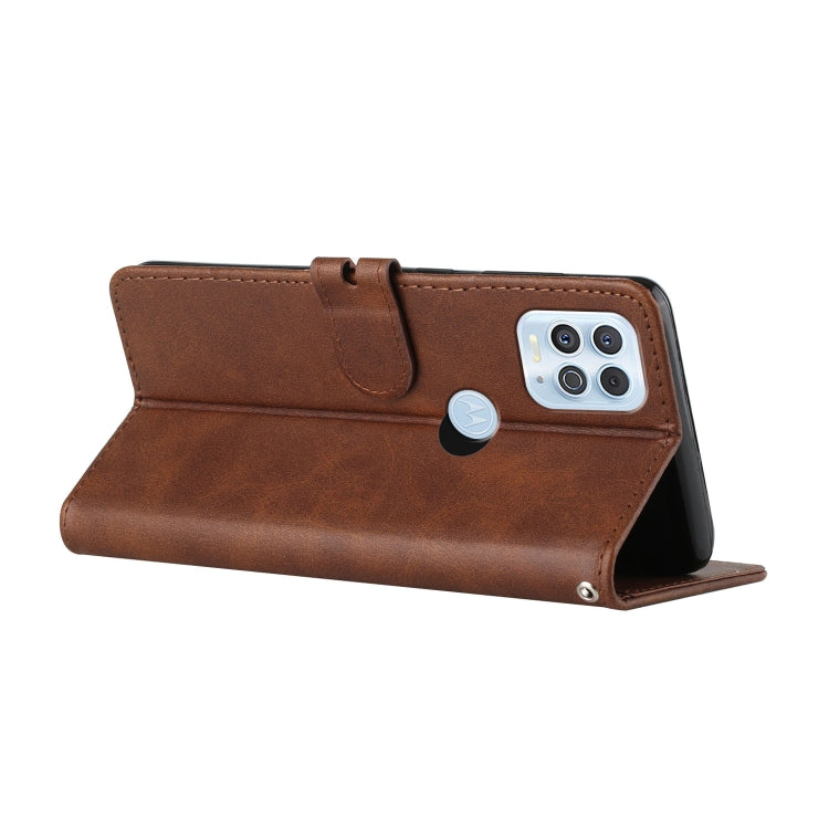 For Motorola Edge S Stitching Style 2-Color Cow Texture Horizontal Flip PU Leather Case with Holder & Card Slot & Lanyard