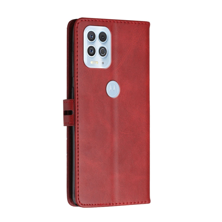 For Motorola Edge S Stitching Style 2-Color Cow Texture Horizontal Flip PU Leather Case with Holder & Card Slot & Lanyard