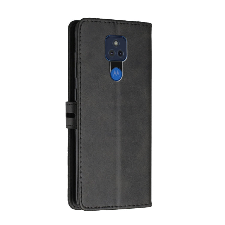 For Motorola Moto G Play 2021 Stitching Style 2-Color Cow Texture Horizontal Flip PU Leather Case with Holder & Card Slot & Lanyard