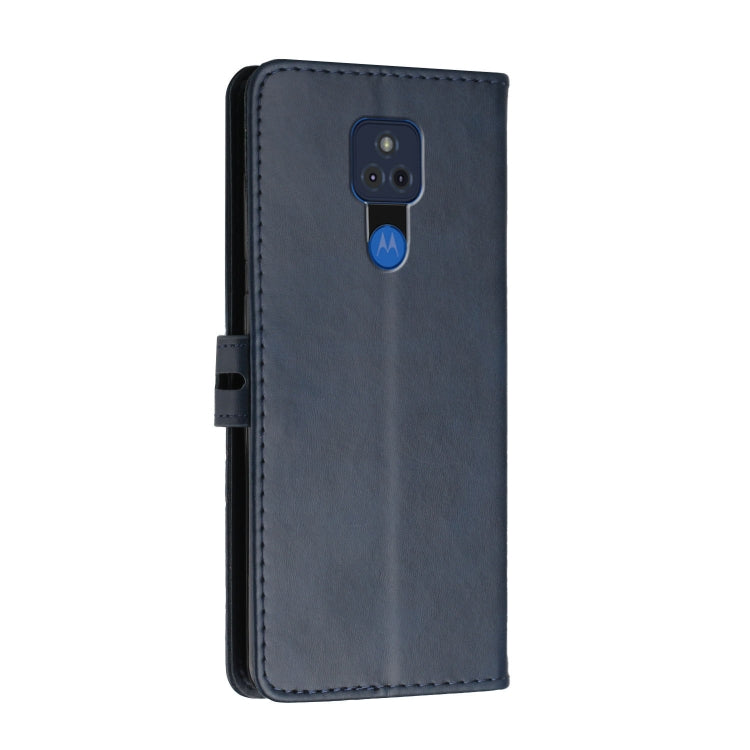 For Motorola Moto G Play 2021 Stitching Style 2-Color Cow Texture Horizontal Flip PU Leather Case with Holder & Card Slot & Lanyard