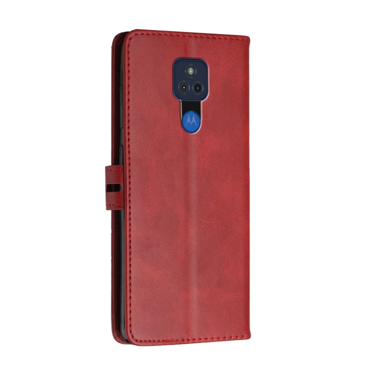 For Motorola Moto G Play 2021 Stitching Style 2-Color Cow Texture Horizontal Flip PU Leather Case with Holder & Card Slot & Lanyard