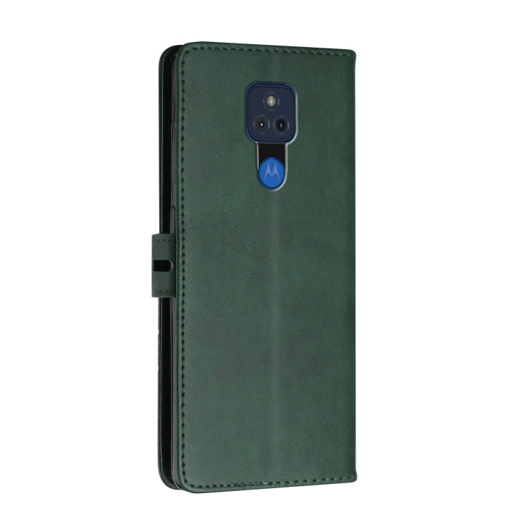 For Motorola Moto G Play 2021 Stitching Style 2-Color Cow Texture Horizontal Flip PU Leather Case with Holder & Card Slot & Lanyard