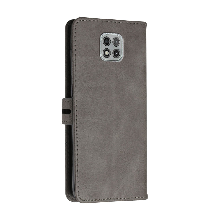 For Motorola Moto G Power 2021 Stitching Style 2-Color Cow Texture Horizontal Flip PU Leather Case with Holder & Card Slot & Lanyard