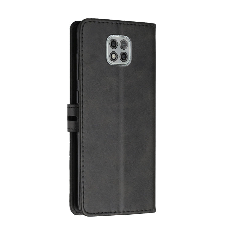 For Motorola Moto G Power 2021 Stitching Style 2-Color Cow Texture Horizontal Flip PU Leather Case with Holder & Card Slot & Lanyard