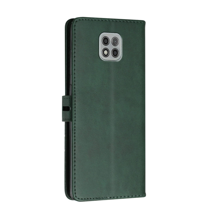 For Motorola Moto G Power 2021 Stitching Style 2-Color Cow Texture Horizontal Flip PU Leather Case with Holder & Card Slot & Lanyard
