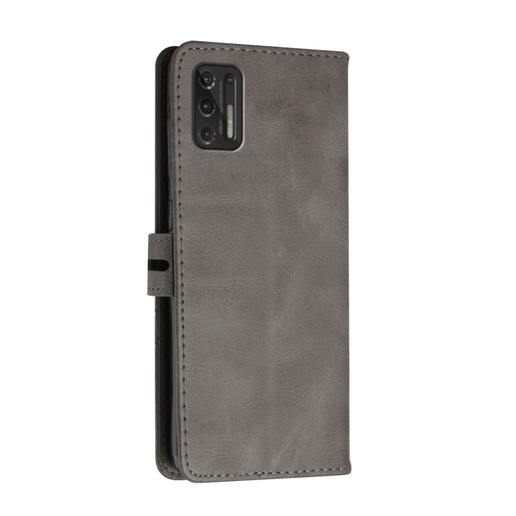 For Motorola Moto G Stylus 2021 Stitching Style 2-Color Cow Texture Horizontal Flip PU Leather Case with Holder & Card Slot & Lanyard