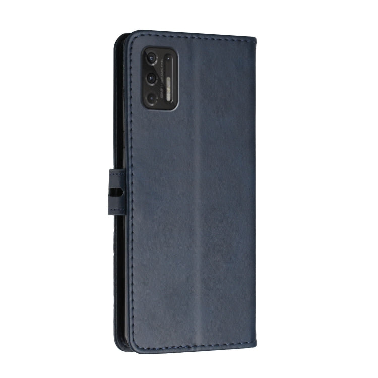 For Motorola Moto G Stylus 2021 Stitching Style 2-Color Cow Texture Horizontal Flip PU Leather Case with Holder & Card Slot & Lanyard